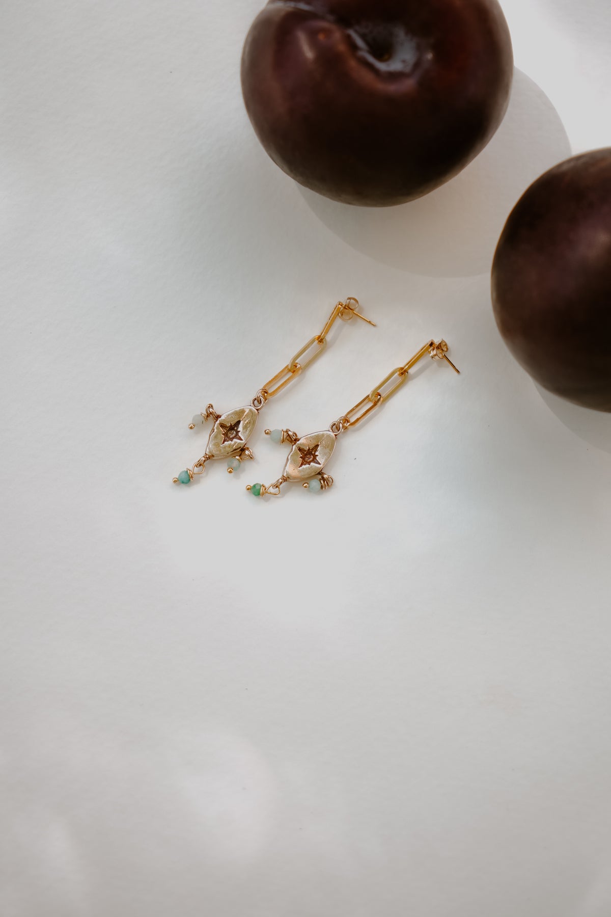 The Beacon Earrings with Aventurine