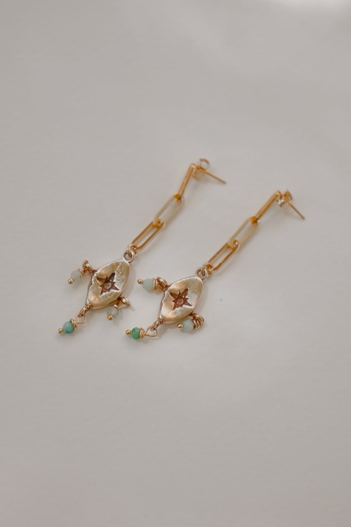 The Beacon Earrings with Aventurine
