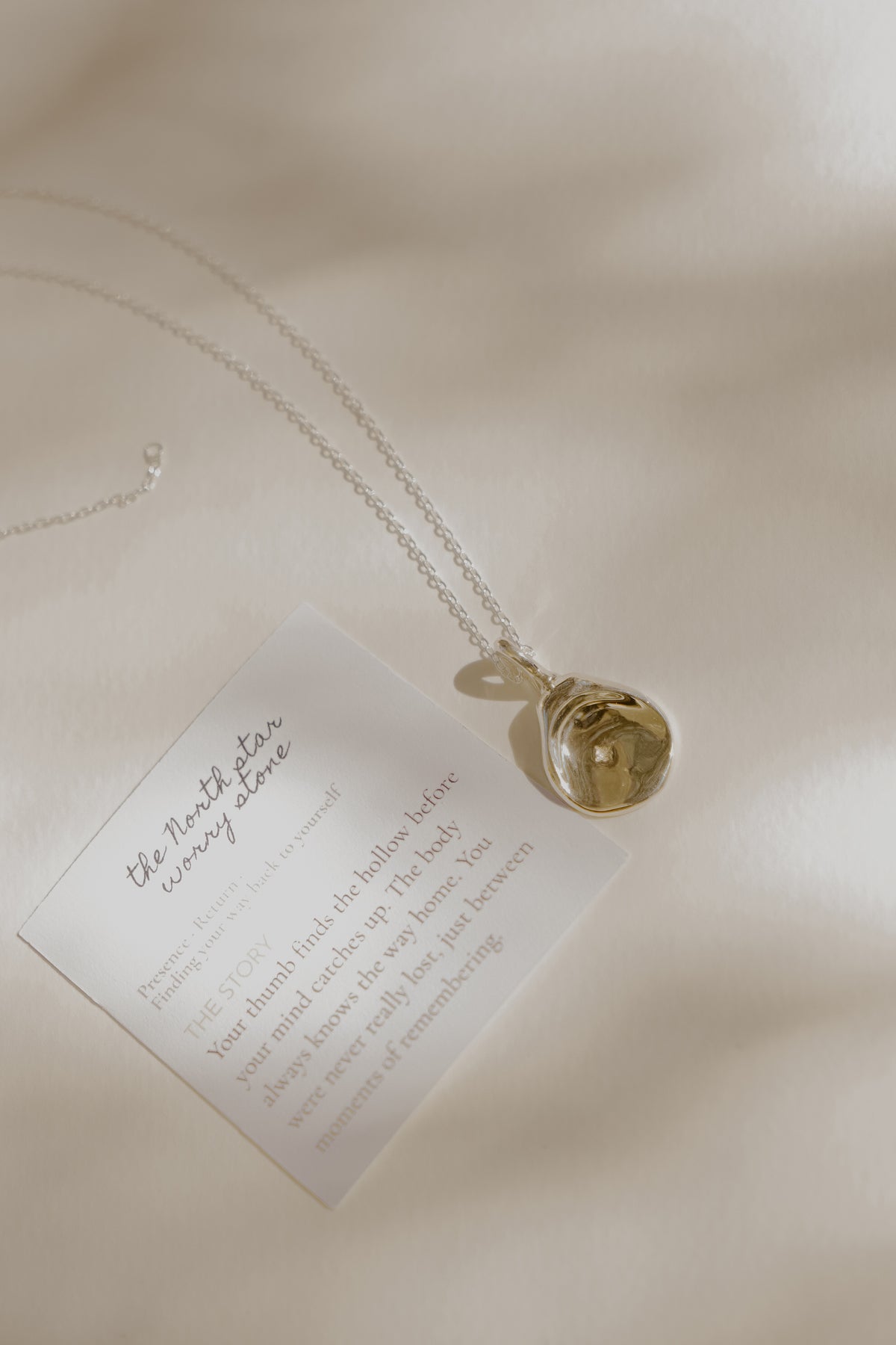 The North Star Worry Stone Sterling Silver